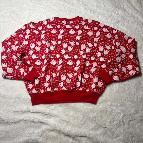 Wildfox x Coca-Cola‎ Red Polar Bear Holiday Print Sweatshirt – Women’s M - Picture 7 of 7